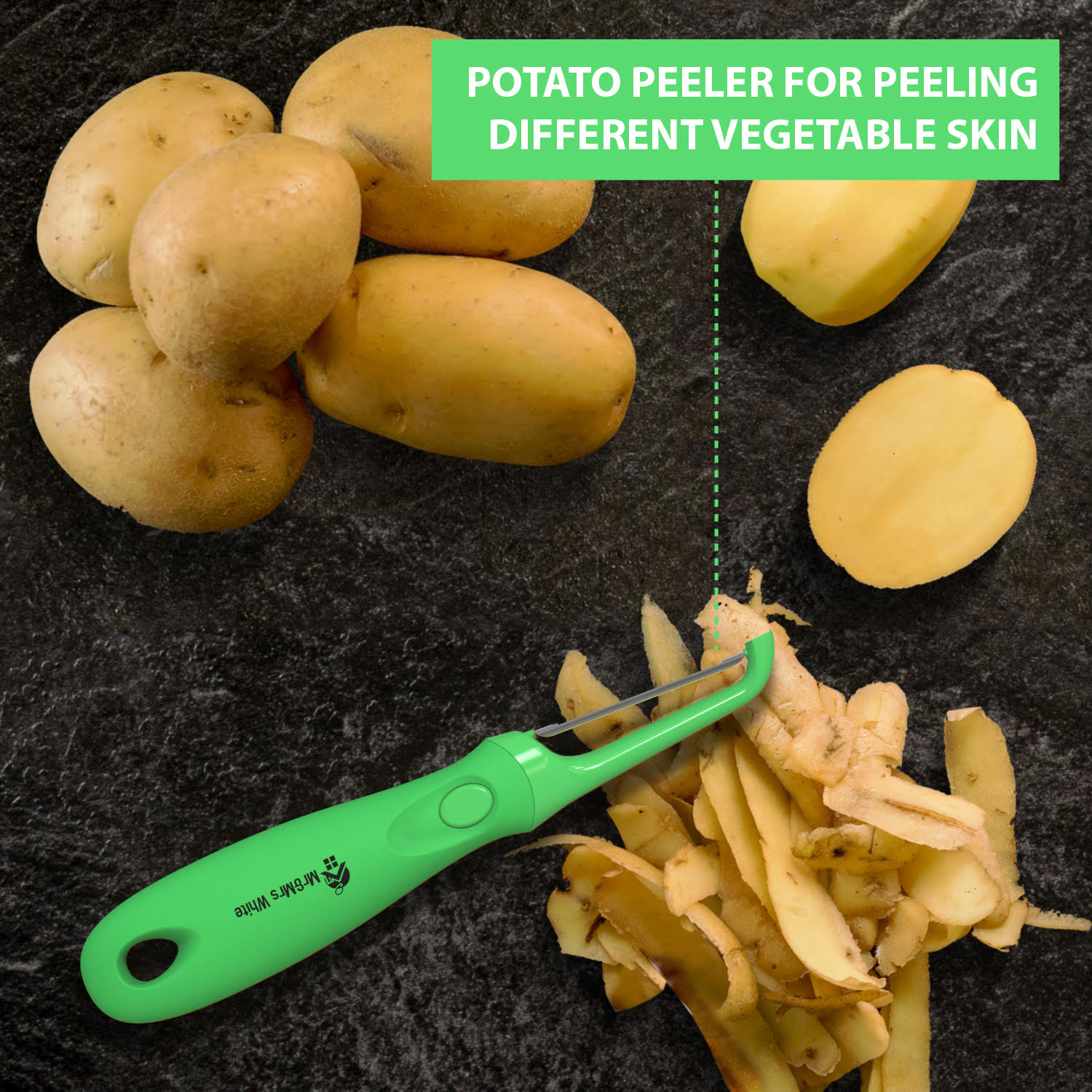 Trio Peeler Set Green Julienne Vegetable Peeler Stainless
