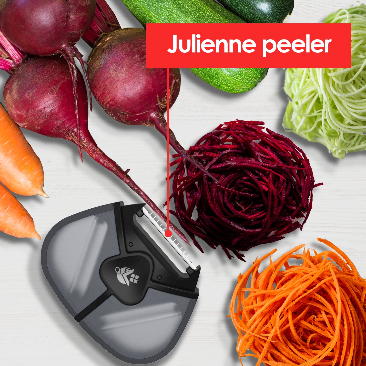 Trio Peeler Set – Green Julienne Vegetable Peeler – Stainless Steel Ca –  Mr&Mrs White Inc